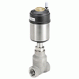 2301-MUFFE - 2/2-way Globe Control Valve with stainless steel design threaded port connection G, NPT, RC